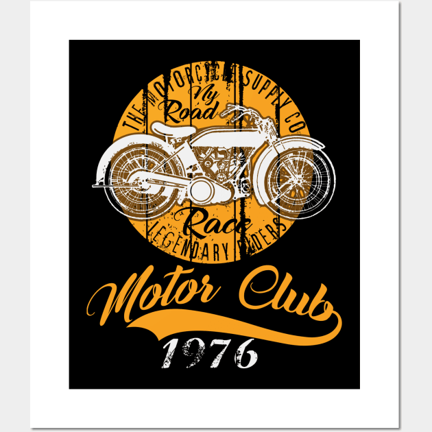 THE MOTORCYCLE SUPPLY co - MOTOR CLUB by ANIMOX Wall Art by Animox